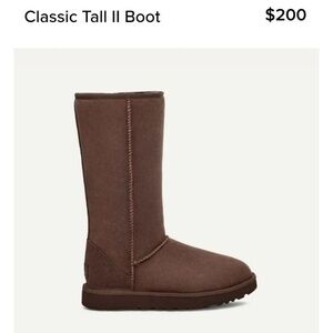 Ugg Women's Classic Tall II Chocolate Suede Shearling Boots Size W8